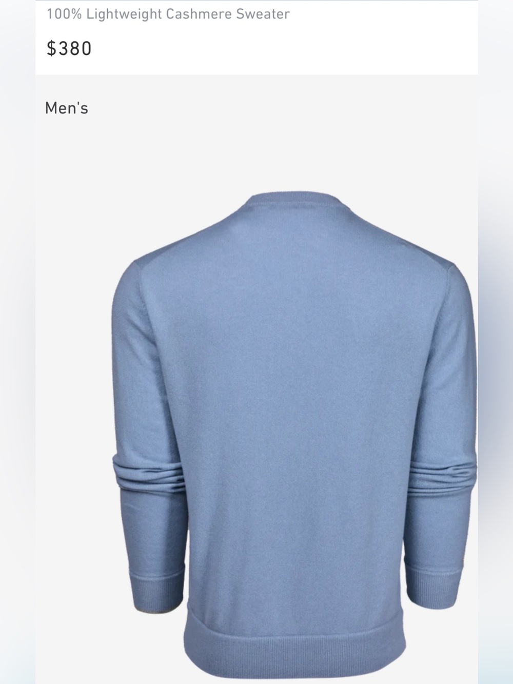 Greyson 100% CASHMERE GREYSON TOMAHAWK LIGHTWEIGHT Men's Blue Sweater